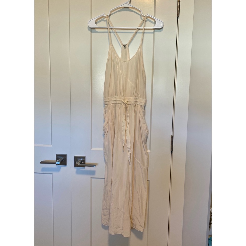 Wilfred 100% Silk | Cream coloured midi dress